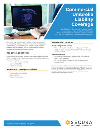 Commercial Umbrella Liability Coverage Sell Sheet
